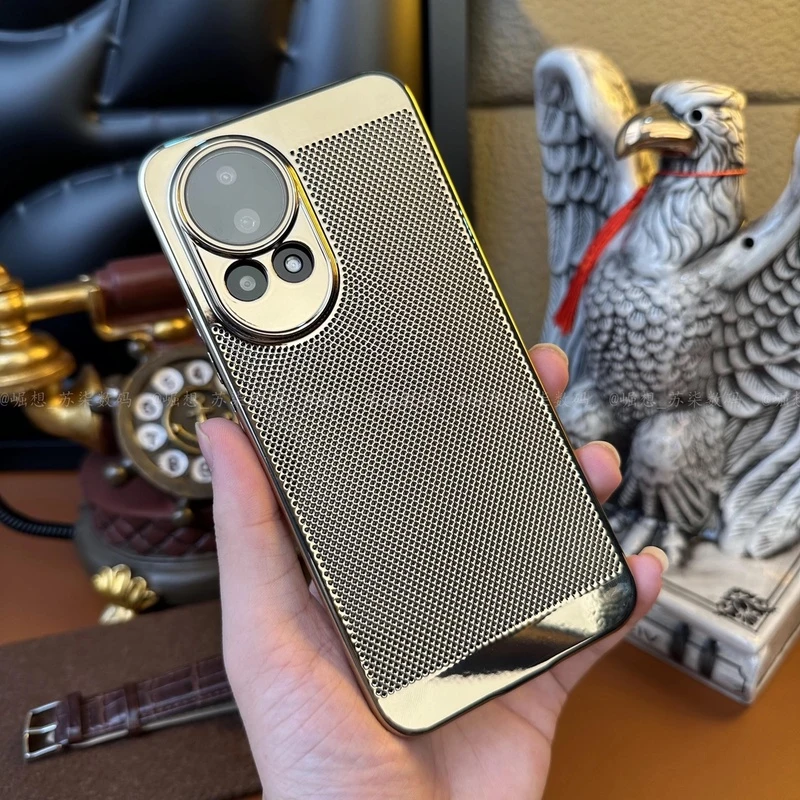 适用华为Nova13手机保护壳新款高清镜头膜超薄散热透气防摔电镀壳