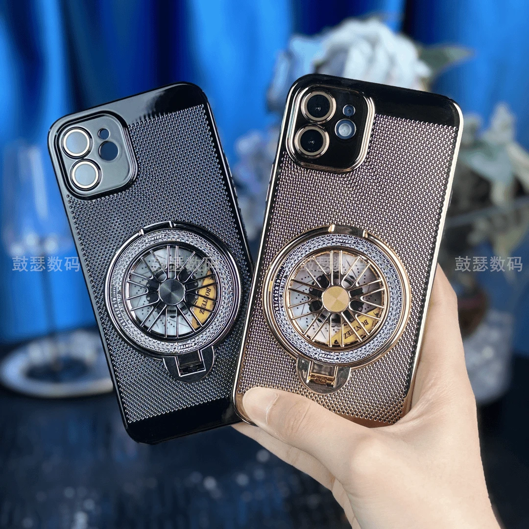 【电镀散热 陀螺支架】适用于苹果12手机壳镜头保护防摔iphone