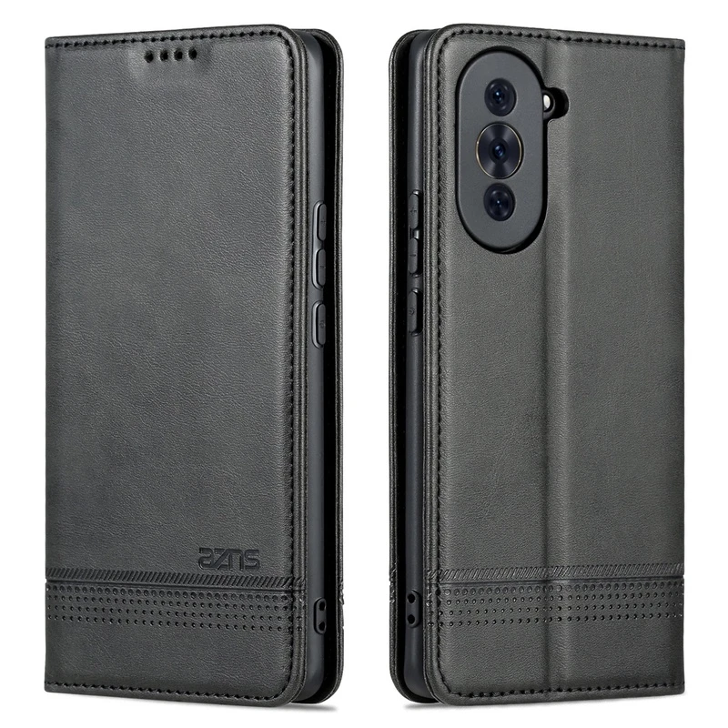 【高档牛纹+磁吸翻盖皮套】适用华为Nova10Pro手机壳商务插卡全包