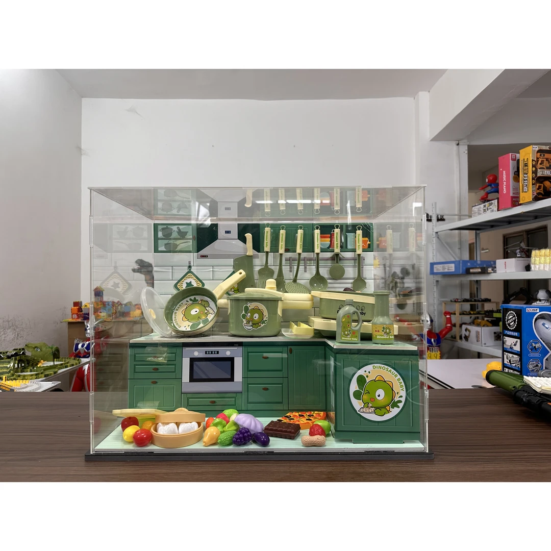 Z30件套恐龙厨房过家家做饭玩具 不含灶台柜（不带礼盒款式随机发）