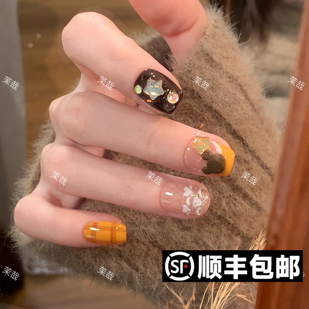 茉哉【小熊日记】纯手工定制拆卸穿戴甲A3313