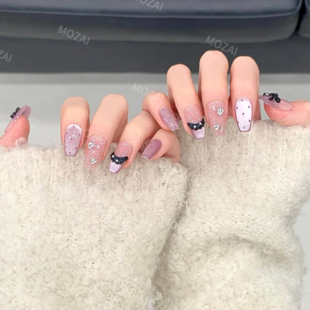 茉哉【卡戴珊】纯手工定制美甲拆卸穿戴甲A3133