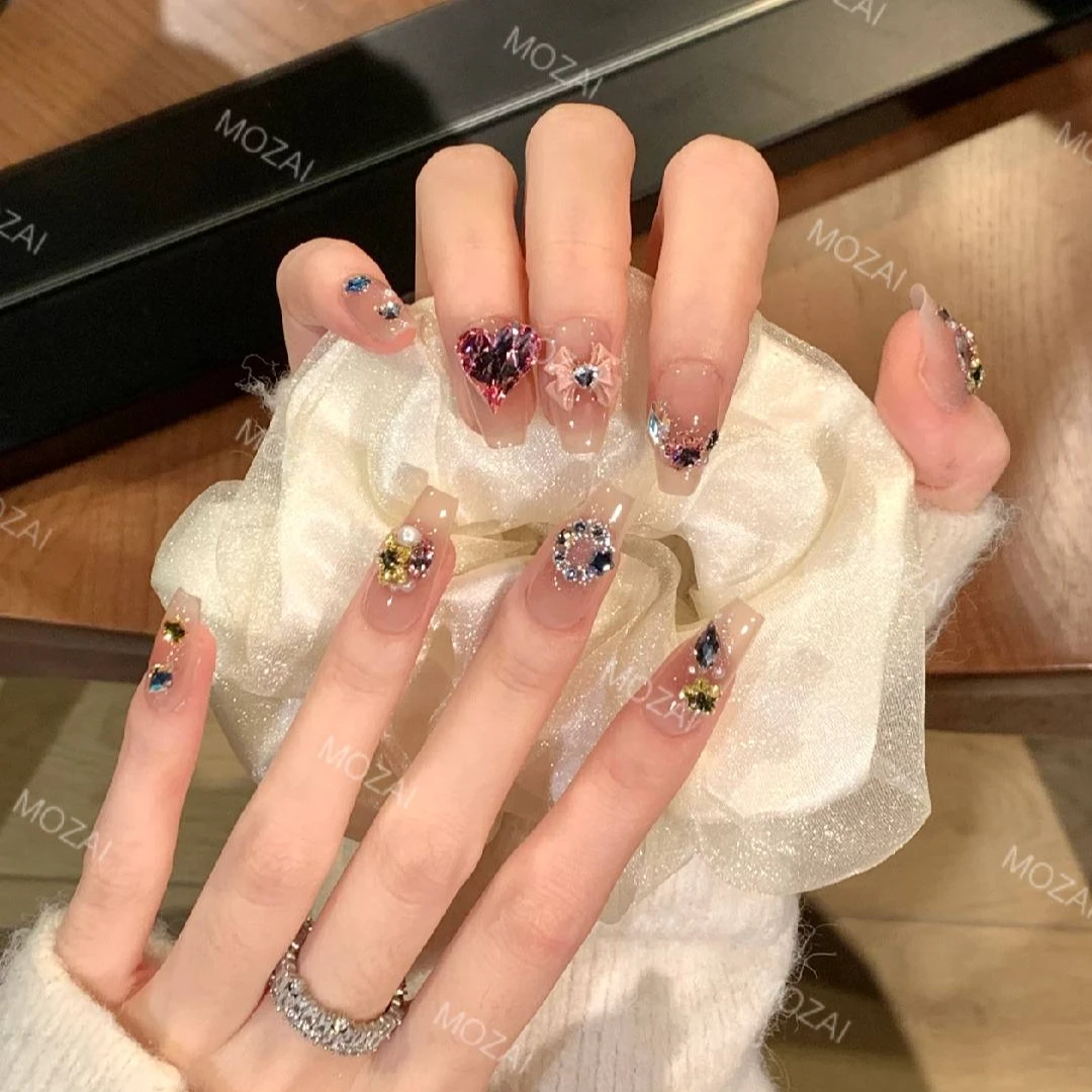 茉哉【琉璃宝匣】纯手工定制美甲可拆卸穿戴甲A2460