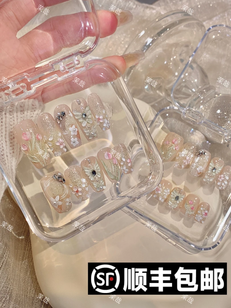 茉哉高定【简爱】纯手工定制美甲拆卸穿戴甲A3223