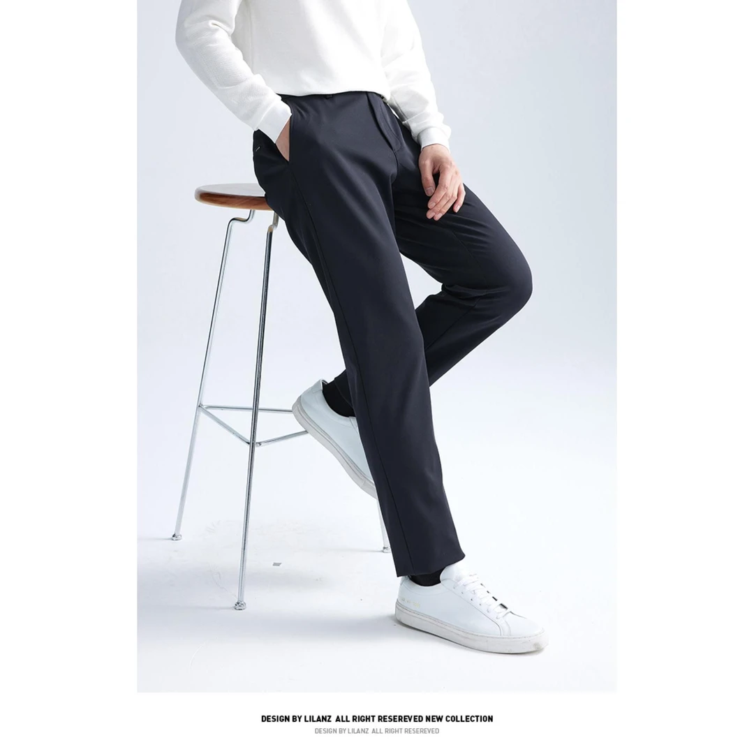 【四面弹复绒】 利郎暖氧吧功能远红外蓄温窄脚休闲裤608(A4DXK001)