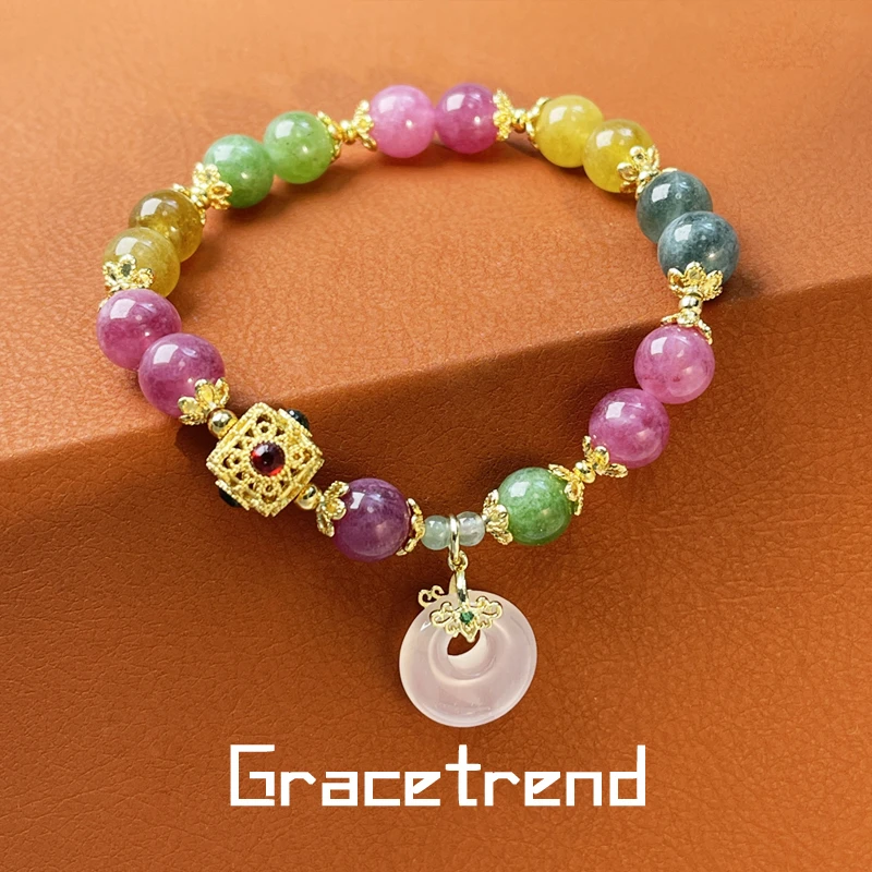 Grace trend 铜合金手镯 轻奢高级感彩色串珠手链饰品配饰 D-290