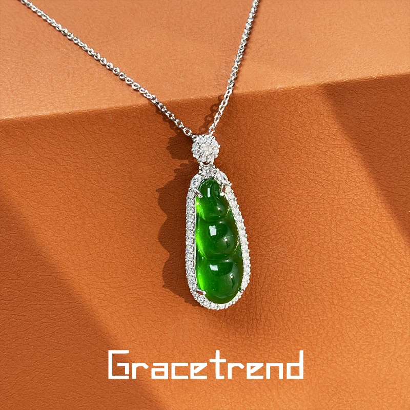 Grace trend 铜项链 国风气质百搭时尚颈链豌豆荚坠链项链D-407