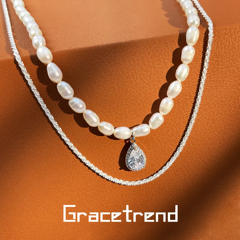 Grace trend 铜合金项链 轻奢双层颈链气质法式感时尚D-053 EE068