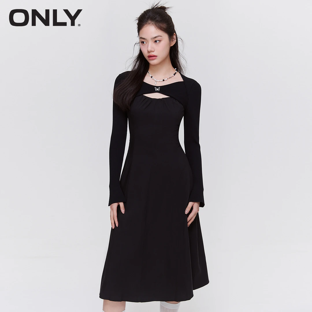 【赵老板专属】ONLY气质百搭针织上衣中长款套装连衣裙女|123207017