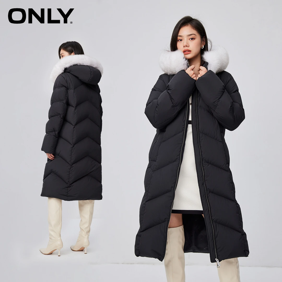 ONLY2023冬季新款90白鸭绒中长款羽绒服女|123412006