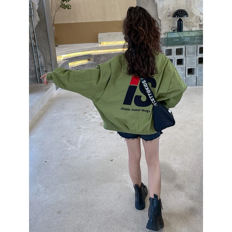 女童外套春秋款洋气2022新款时髦宽松蝙蝠衫女孩秋装儿童秋季上衣