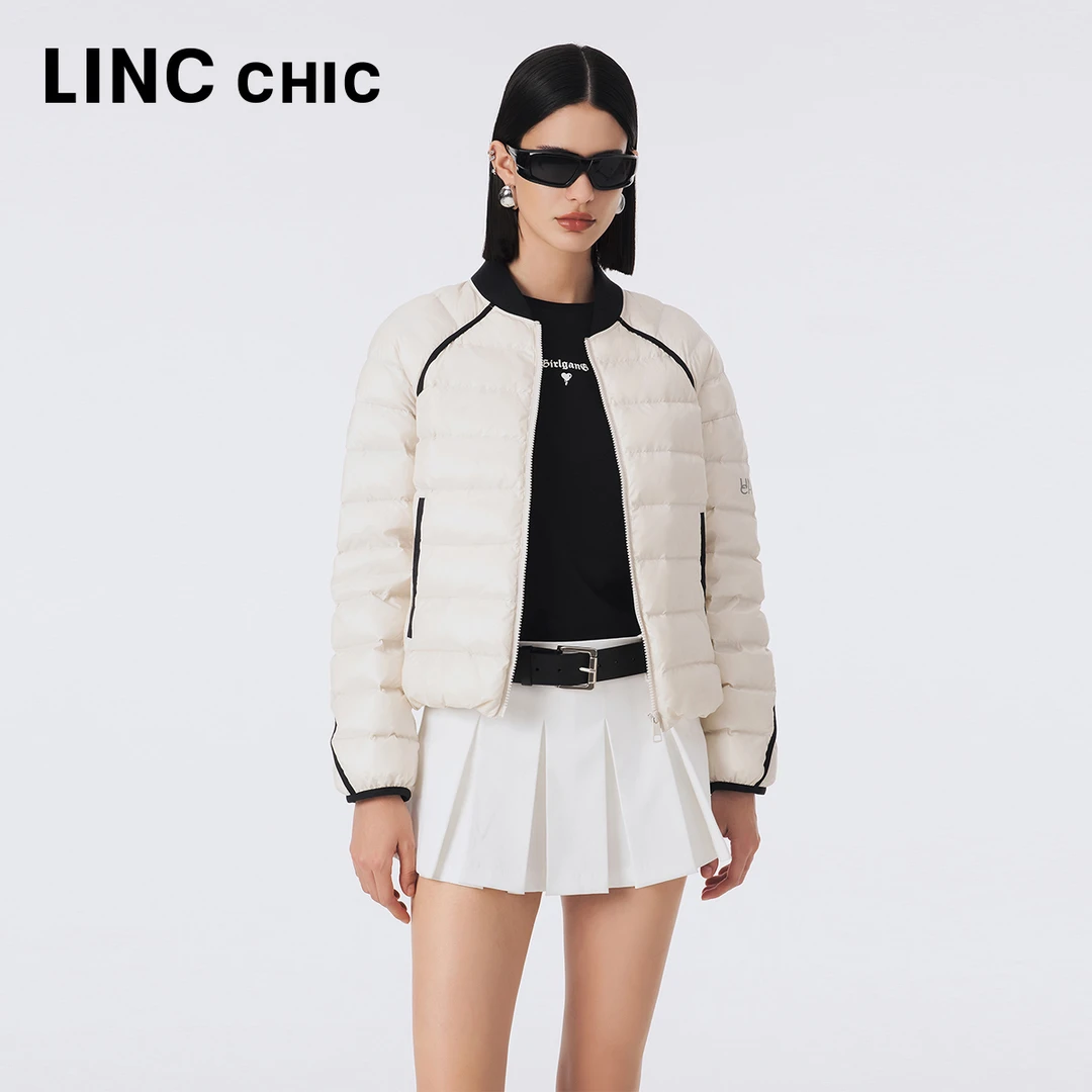 LINCCHIC金羽杰23年秋新款机能感超轻便携短款羽绒服女Y23801225Y