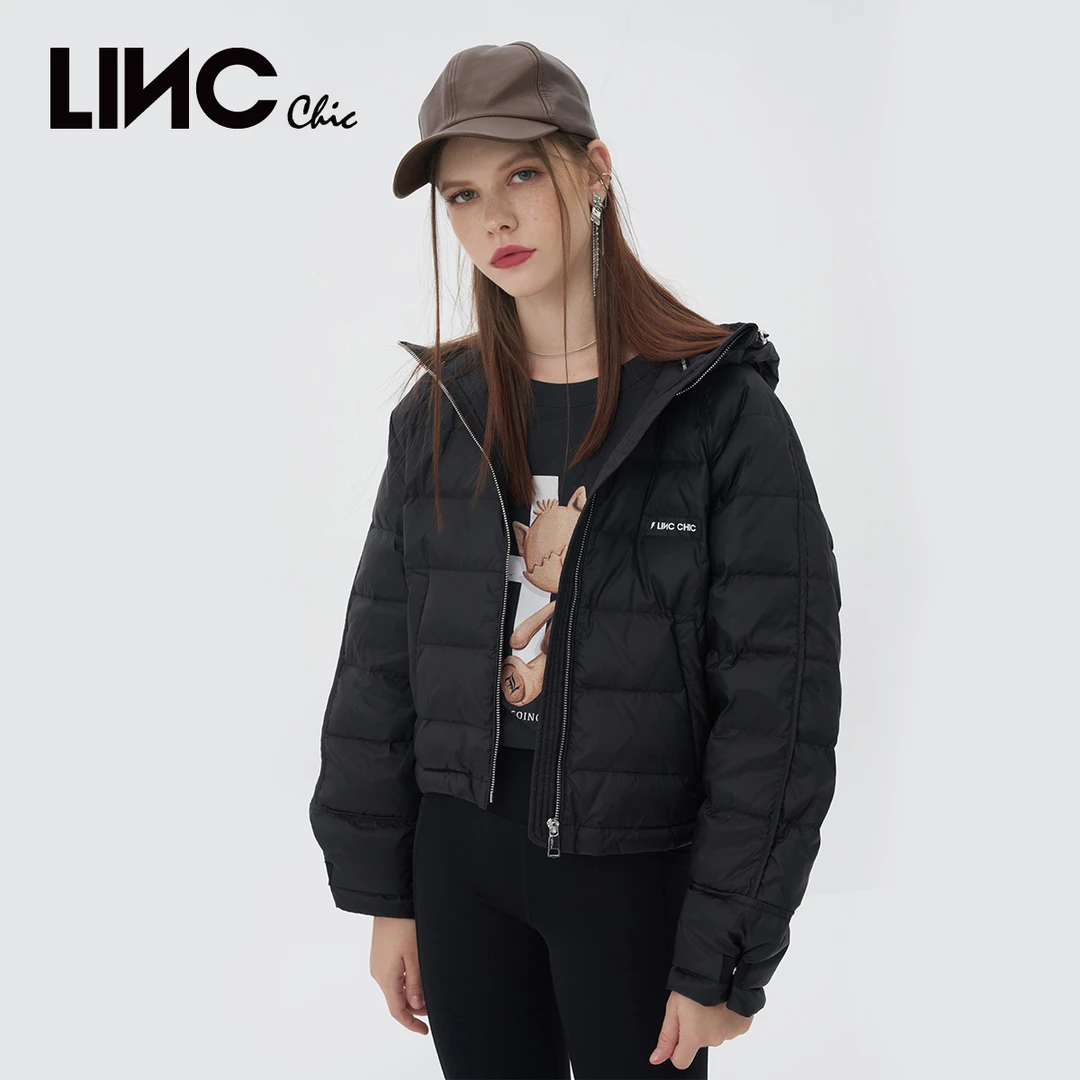 LINCCHIC金羽杰短款超轻薄鸭绒羽绒服女装外套冬Y22801099