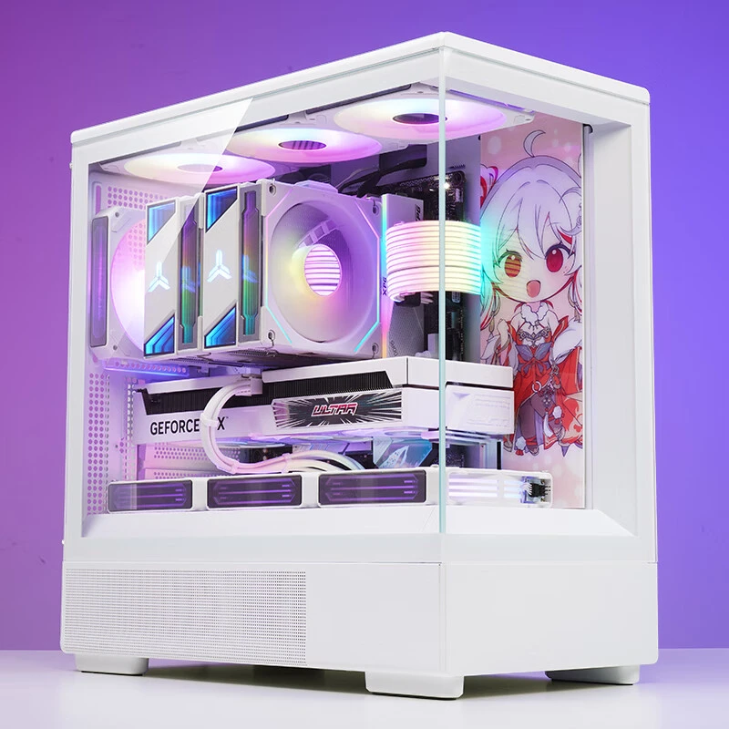 爱国 者星璨 小岚 台式电脑机箱  MATX主板240水冷位/270°海景房