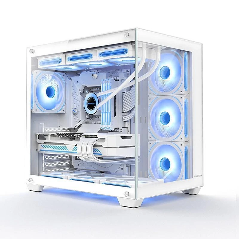 航嘉S980龙卷风全景版海景房机箱台式机箱ATX360水冷40显卡机箱