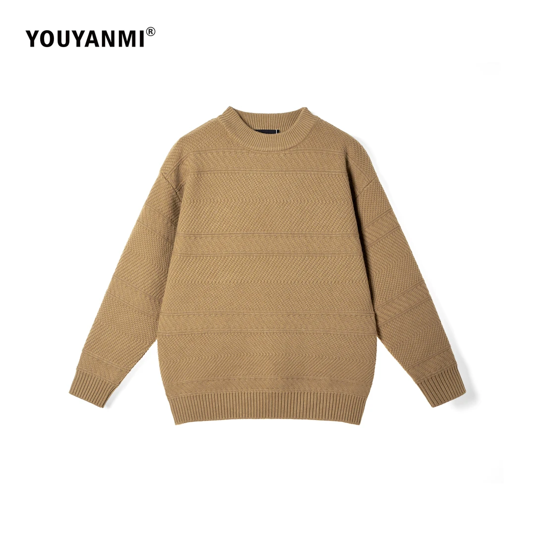 YOUYANMI2024AW新款百搭潮流针织圆领毛衣