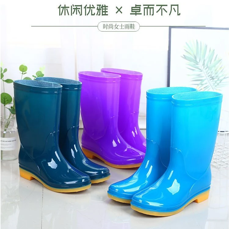 雨鞋雨靴女成人时尚中筒胶鞋防水鞋防滑耐磨保暖套鞋厨房工作鞋冬