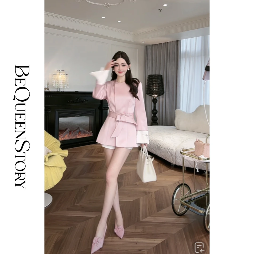 余潇潇【中式大女主】新中式国风圆领时尚百搭系带设计感外套