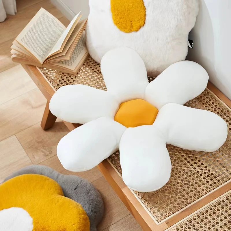 艾儿本福利款，太阳花开心六瓣花软装抱枕一支装（含芯）60x60cm