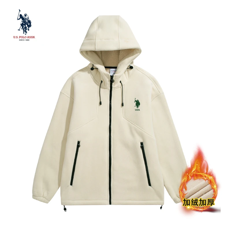 U.S. POLO ASSN.【年末狂欢】加绒加厚一件过冬保暖德绒抓绒衣
