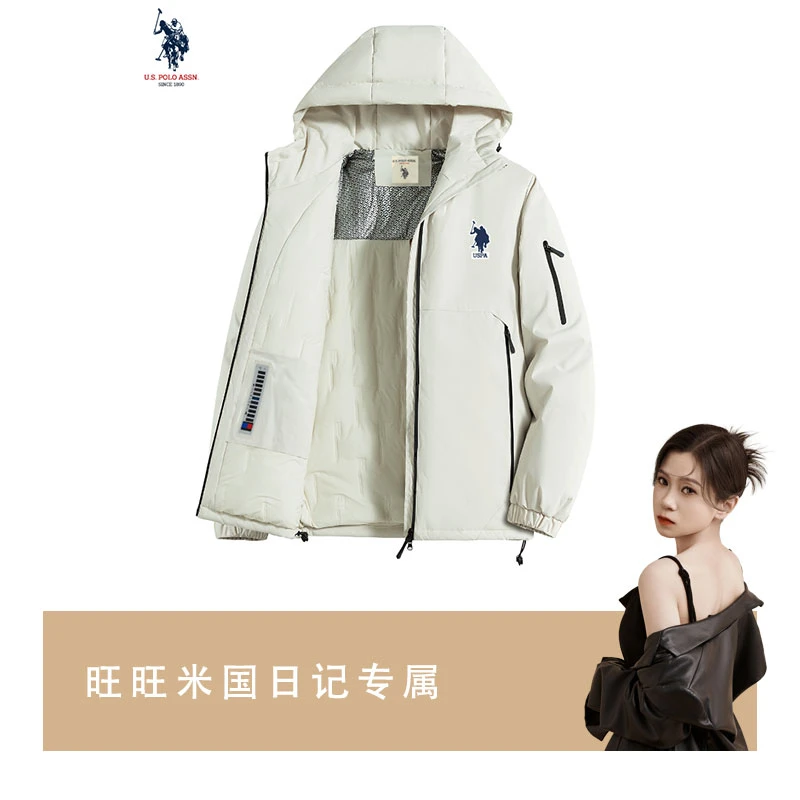 U.S. POLO ASSN.男女同款多色可选冲锋石墨烯棉衣保暖加厚