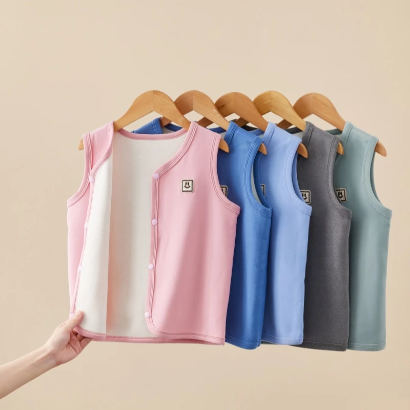 儿童马甲秋冬春秋外穿加厚宝宝加绒保暖背心男童坎肩护肚女童婴儿