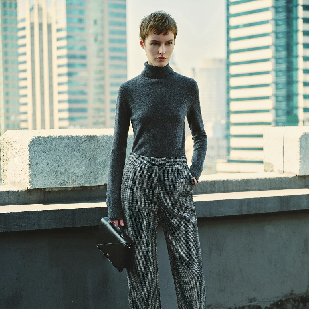 【格雷系】恩裳INSUN冬季时尚百搭高领羊绒毛织衫9C33506230