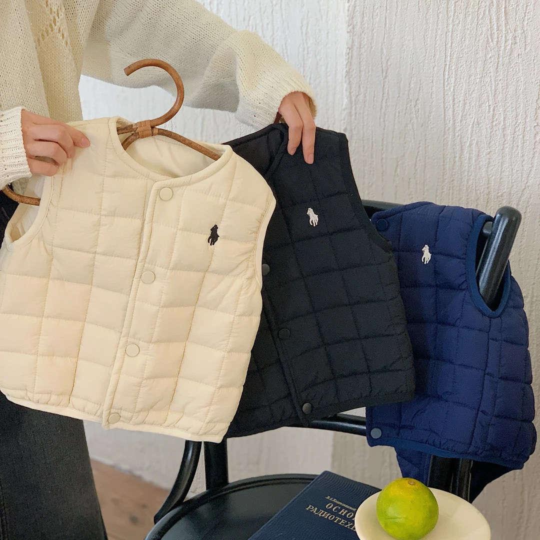 2023冬款儿童马夹女童加厚外套日系男童宝宝棉服马甲23XD16