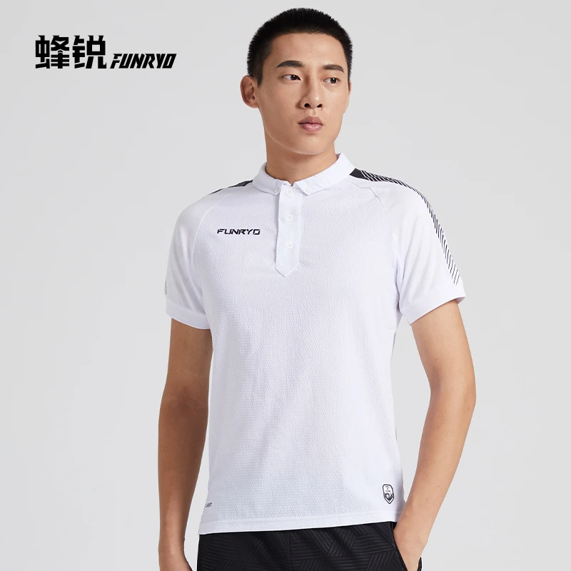 蜂锐【官方旗舰店】运动POLO足球训练健身春夏翻领透气薄款上衣男款
