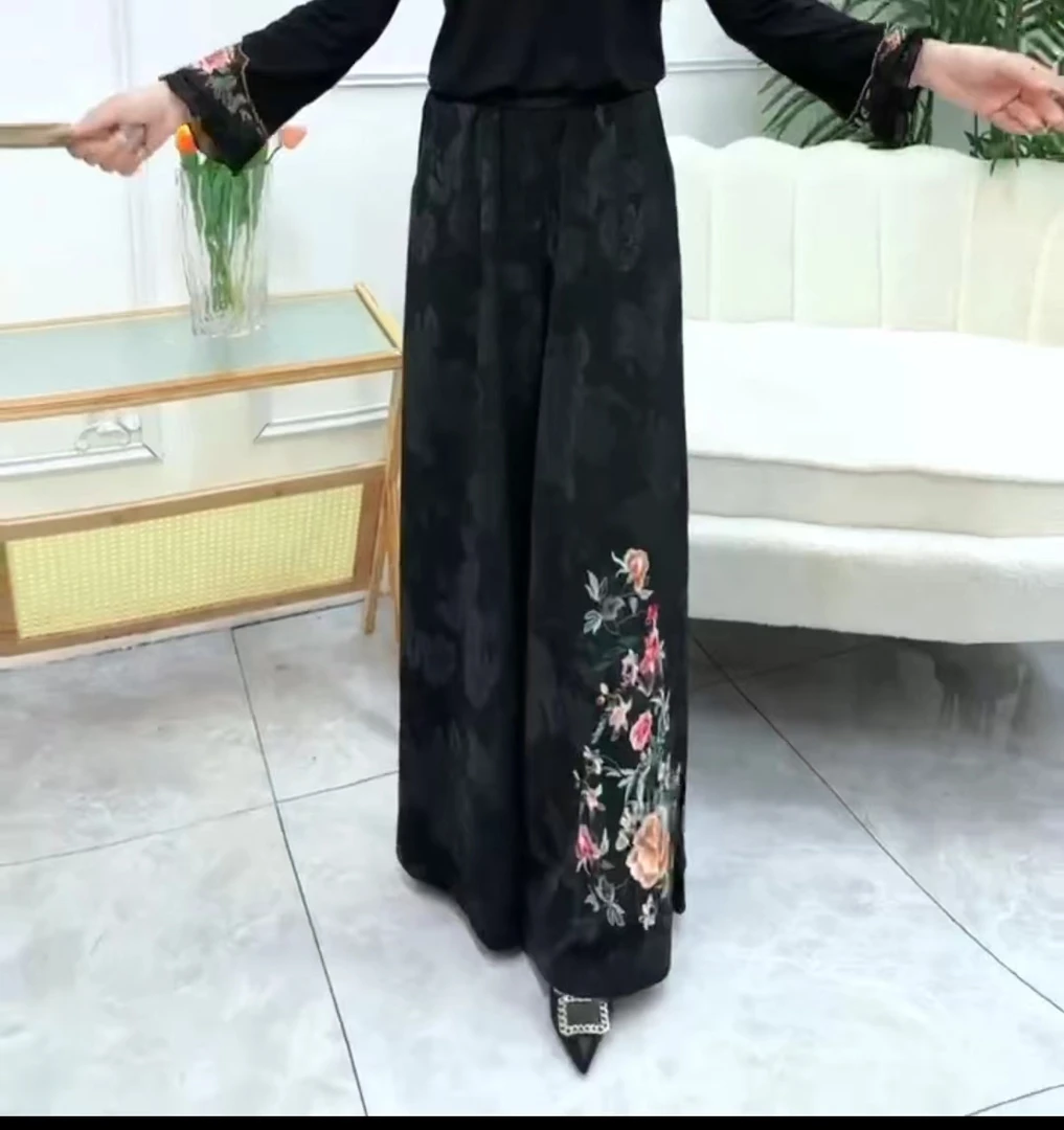 中国风刺绣裤子116元