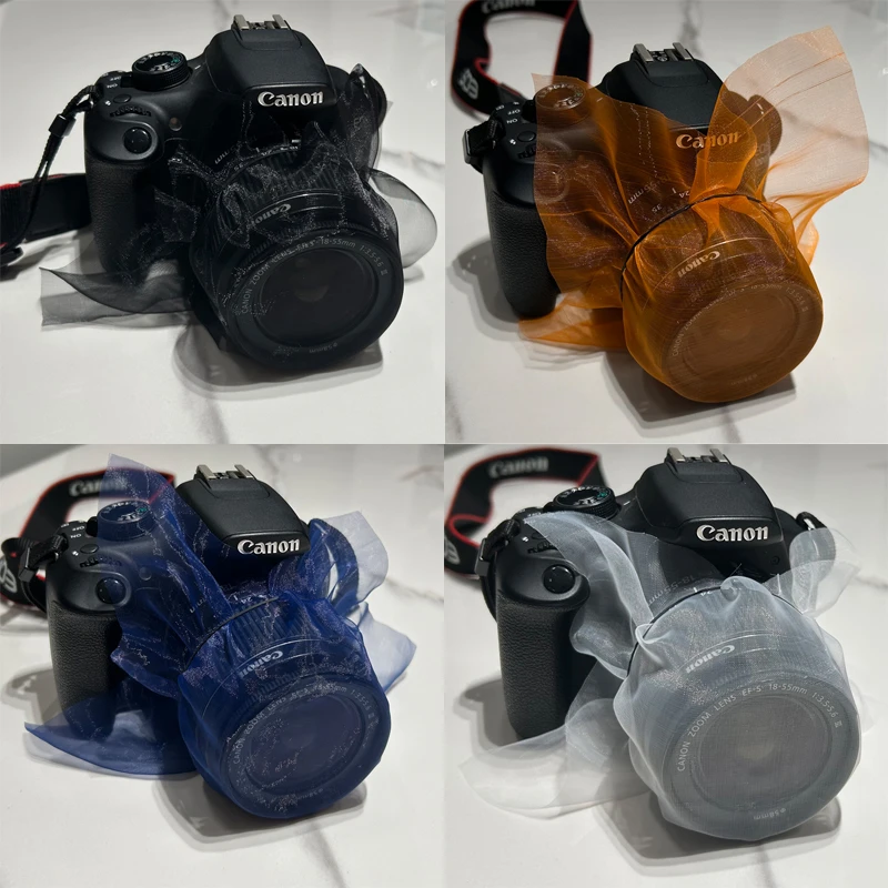 手机相机镜头滤镜蒙布欧根纱纯色朦胧感高级感直播复古拍摄技巧