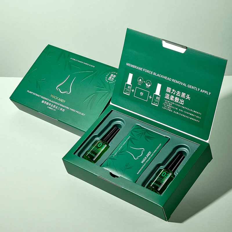 玛可安迪植萃精华去黑头三件套深层清洁收缩毛孔舒润祛黑头