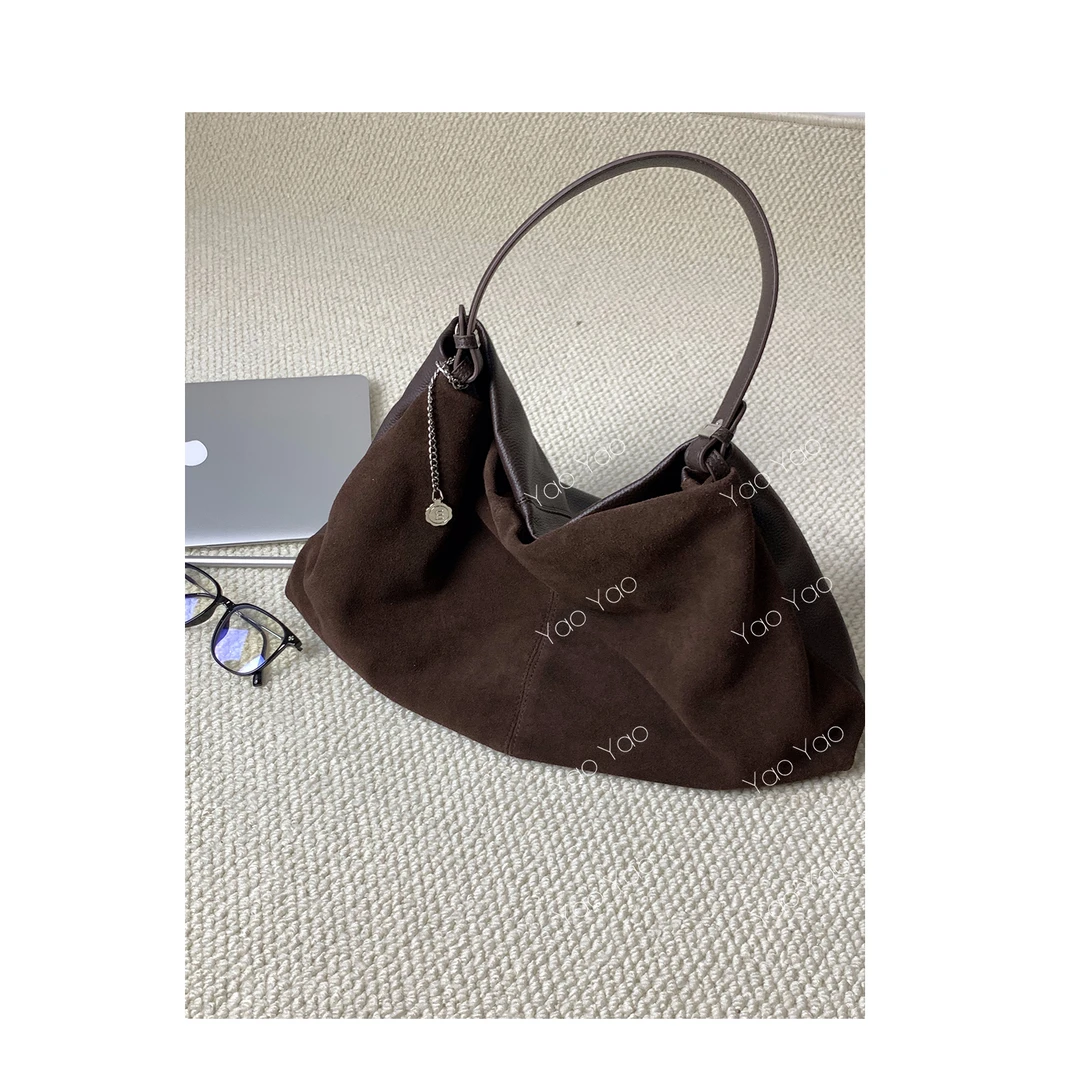 YAO-'E牌韩系小众包包托特'慵懒托特包单肩包托特磨砂皮头层牛皮