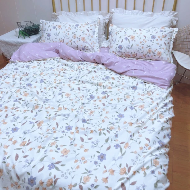 【双人四件套】  全工艺精梳斜纹  超软糯细腻 四季通用 【绮梦】