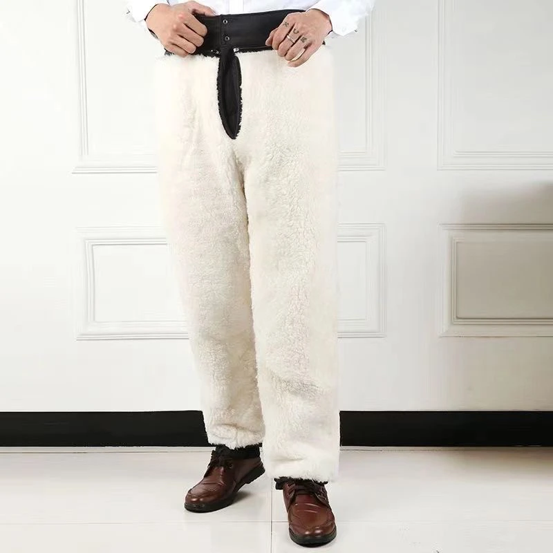 羊皮裤内胆羊皮内胆皮毛一体不加外裤舒适男士（整皮只有内胆链接）