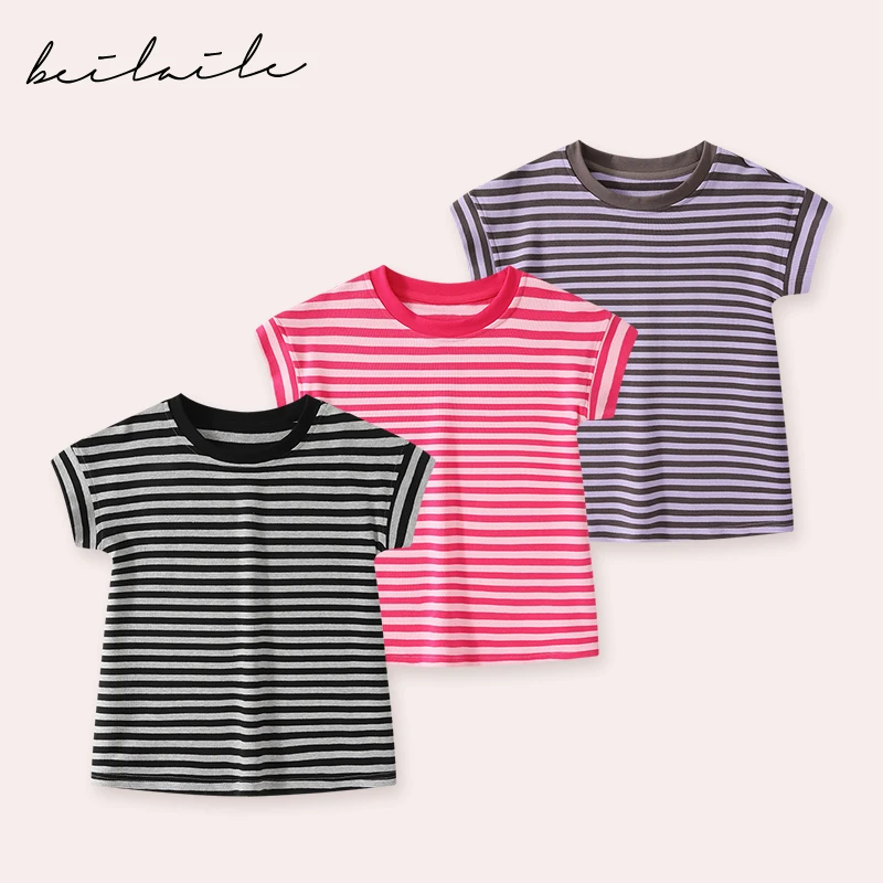 【精梳棉条纹连衣裙  】婴儿1连体衣服夏装