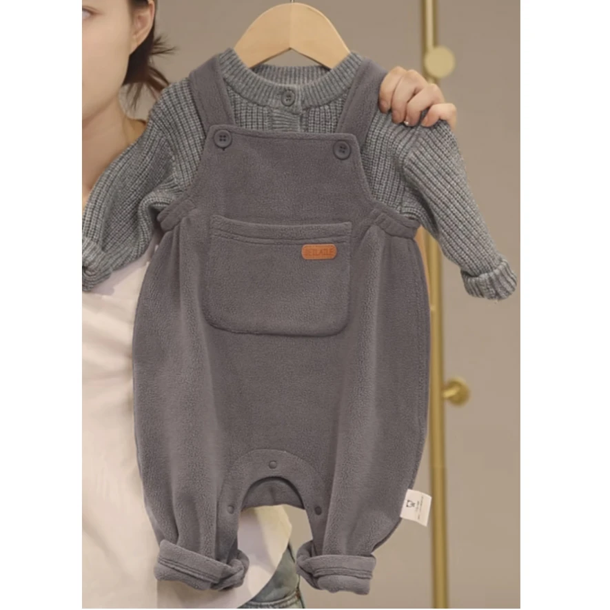 【软软背带裤】婴儿童上衣服男童宝宝小童女童春装秋季背带裤套装