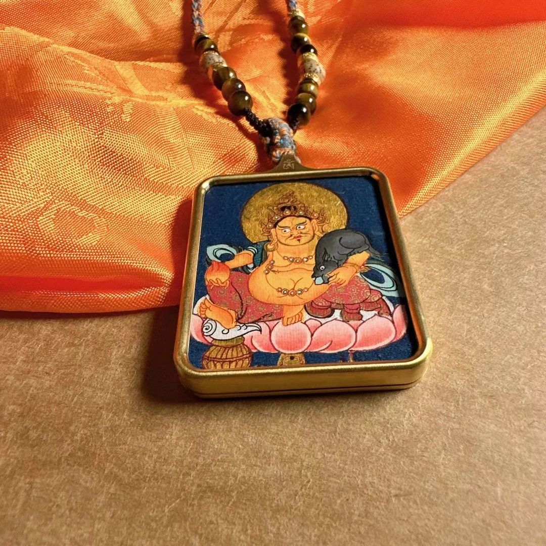 合金吊坠 黄财神正米偏米 光彩石 五方进米 追求纳财富吊坠