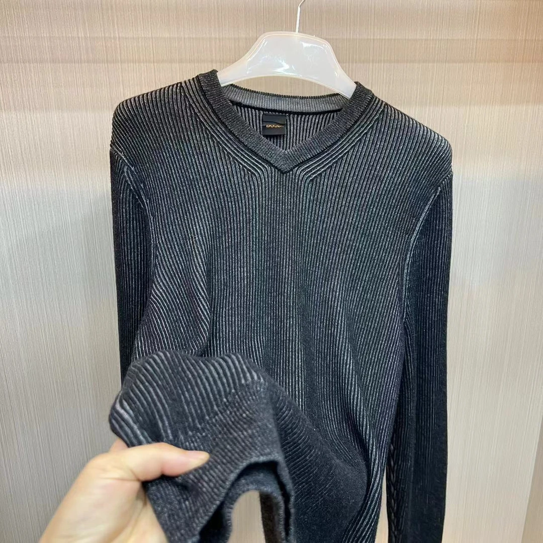 轻奢系列 羊绒羊毛面料 男士商务基础简约v领毛衣