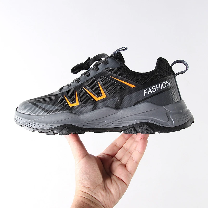 上脚舒适 2色男士春秋软橡胶底运动鞋 户外徒步休闲鞋