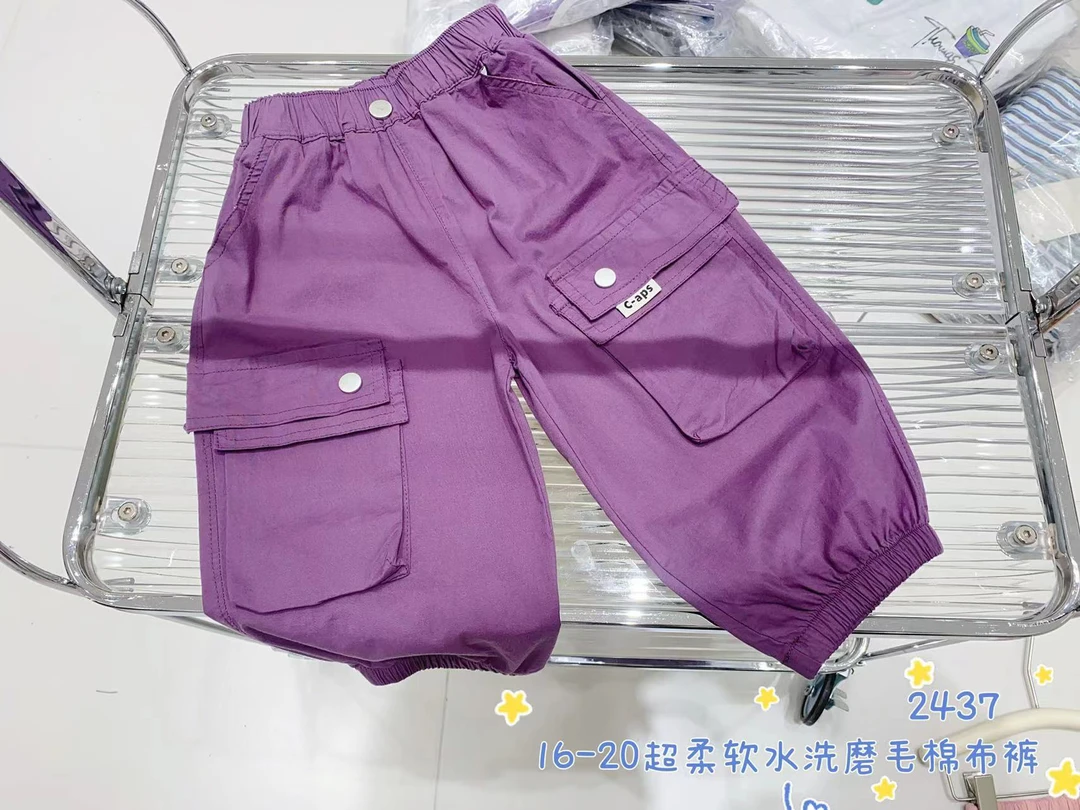 女童工装裤休闲裤儿童中童布裤水洗