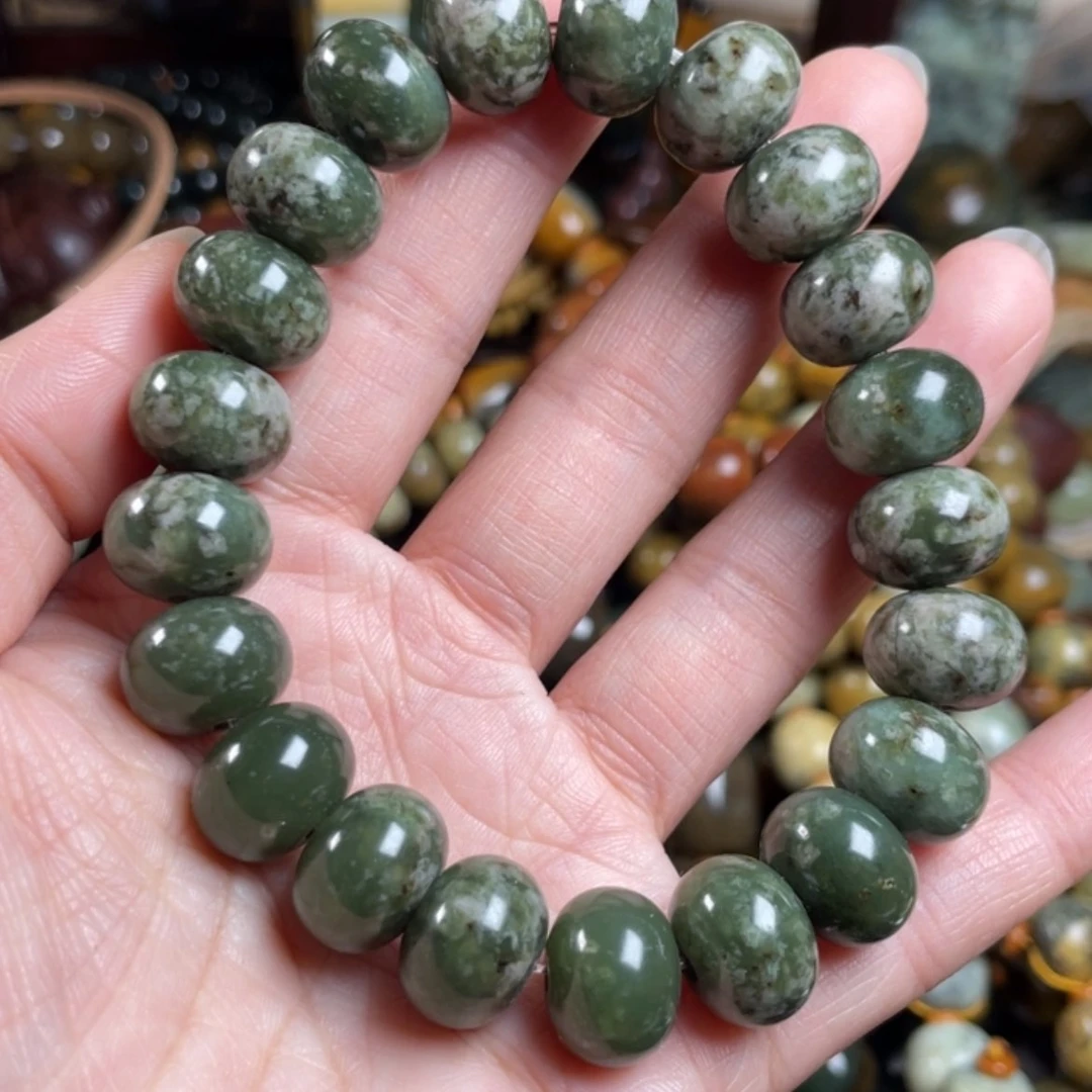 【闪购商品】岫岩河磨玉（透闪石质玉）手链未镶嵌