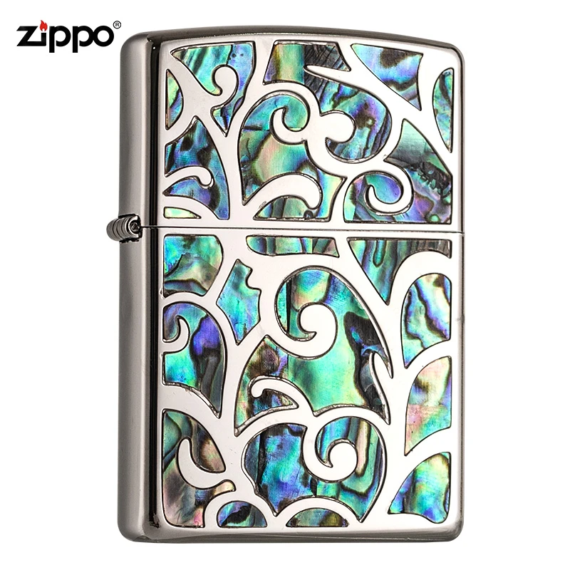 ZIPPO/之宝打火机正版正品芝宝原装彩贝唐草彩色男士防风DY8704GQ