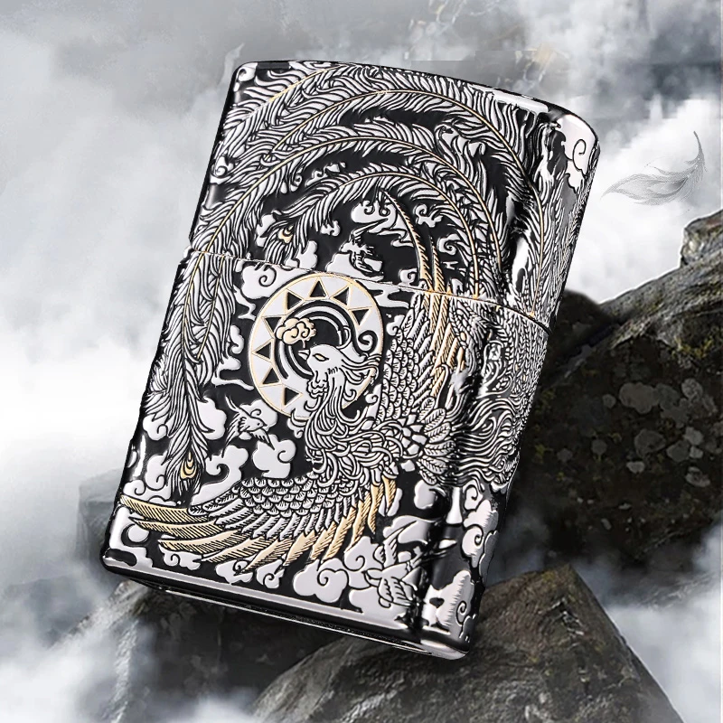 ZIPPO/之宝打火机 百鸟朝凤防风煤油男士复古原装正品立体DYJ1