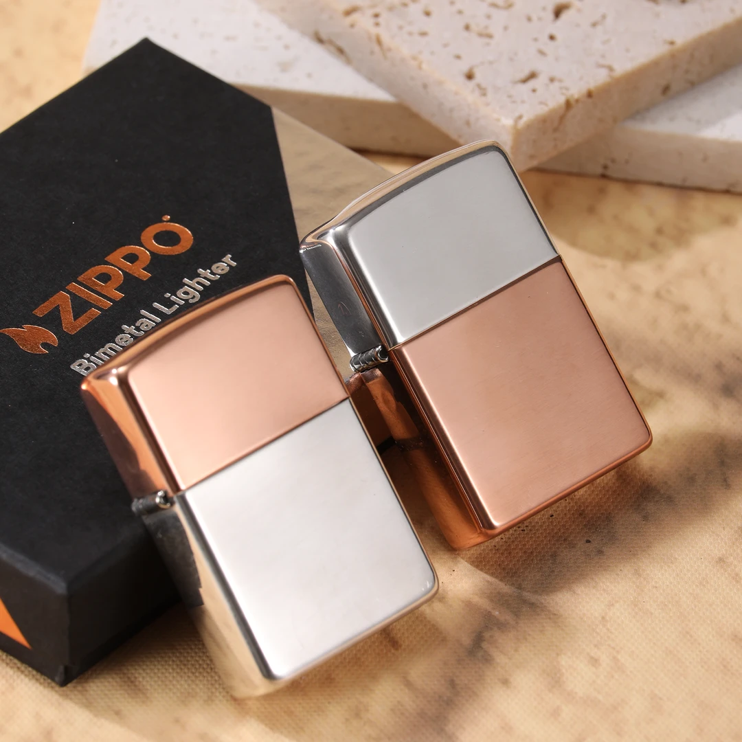 Zippo打火机追光逐梦正品纯银紫铜双拼48694特殊双底MBJ1