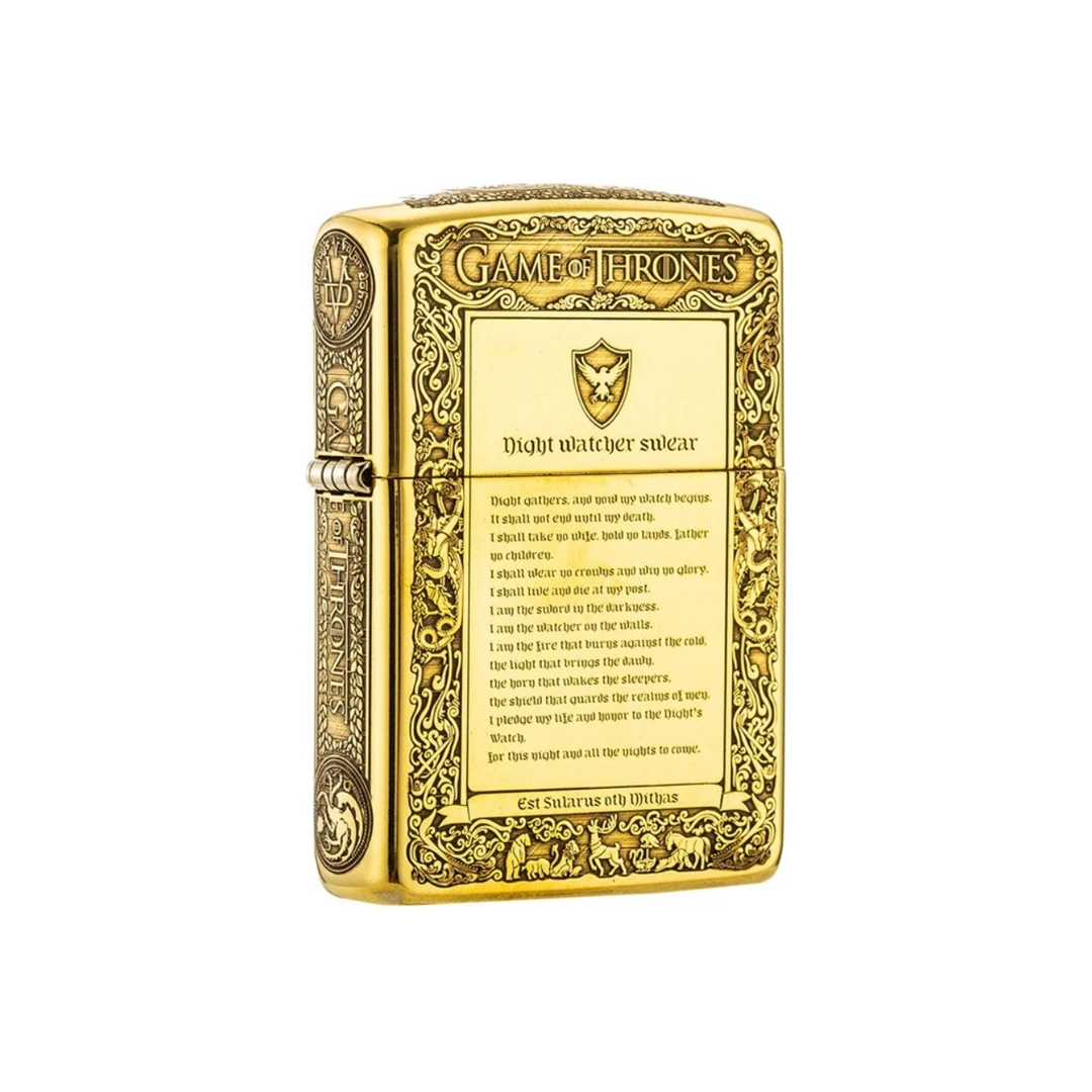 zippo打火机正版精雕纯铜盔甲机冰与火之歌正品芝宝煤油DY8711DK