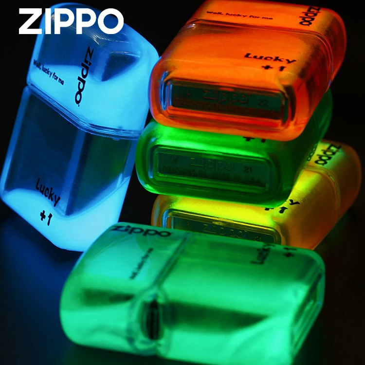 ZIPPO煤油打火机芝宝亚克力透明外壳夜光流沙送男友礼物防风酷东