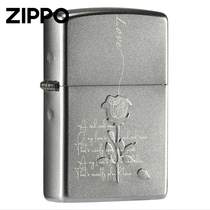ZIPPO玫瑰恋曲防风煤油打火机原装男士玫瑰花经典送男友TC8701US