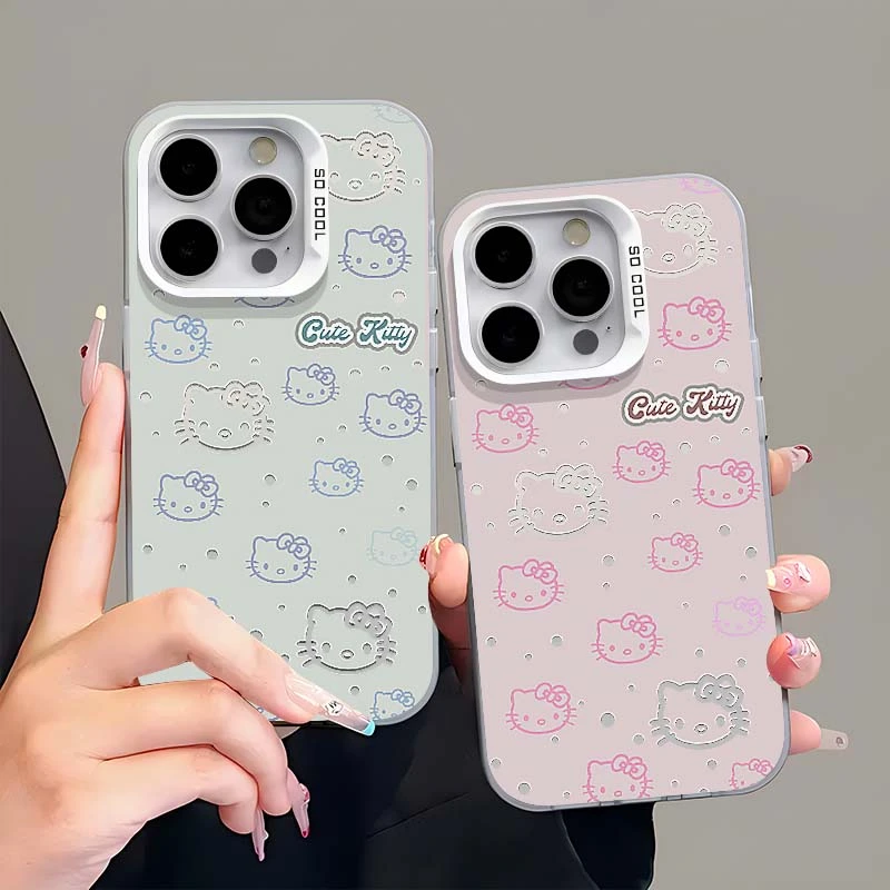 cute凯蒂粉底元气壳适用iPhone15手机壳14苹果vivo华为小米oppo软