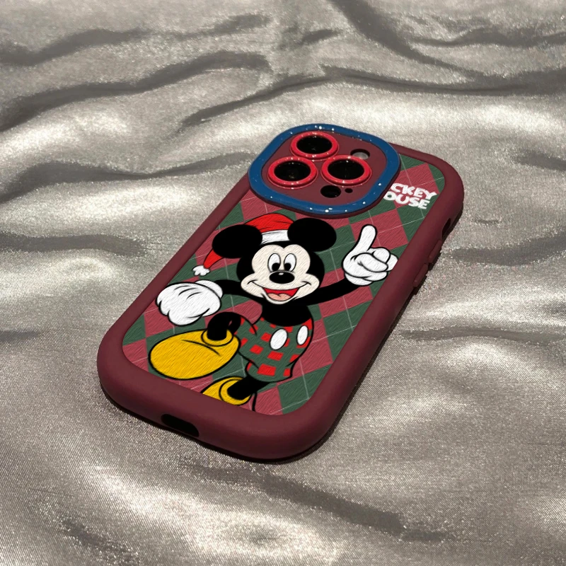 格纹圣诞卡通适用iPhone15/14/13手机壳苹果小米vivo华为oppo可爱